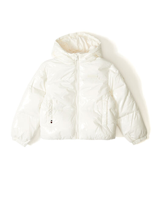 Girls white tommy hilfiger coat online