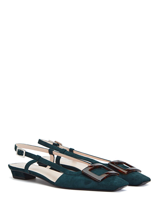 Roger Vivier Roger Vivier Koyu Yeşil Belle Vivier Yeşil Süet Babet Beymen'de! Koyu Yeşil - 3. görsel