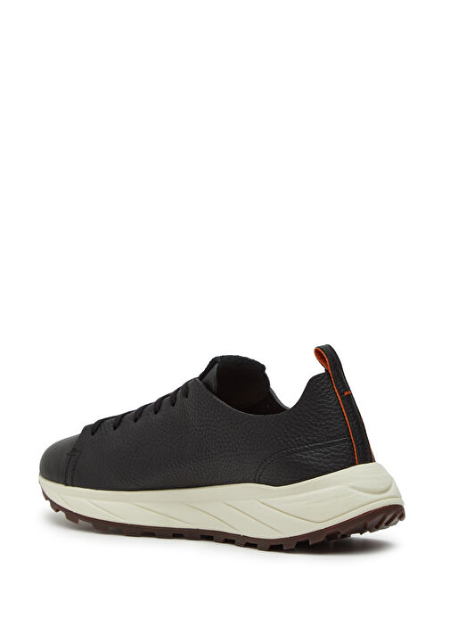 Siyah Erkek Deri Sneaker - Görsel 4