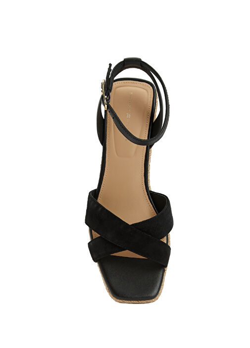 Siyah Kadın Deri Espadril - Görsel 5