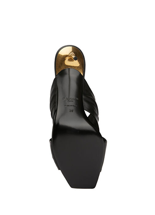 Siyah Kadın Deri Terlik - Görsel 6