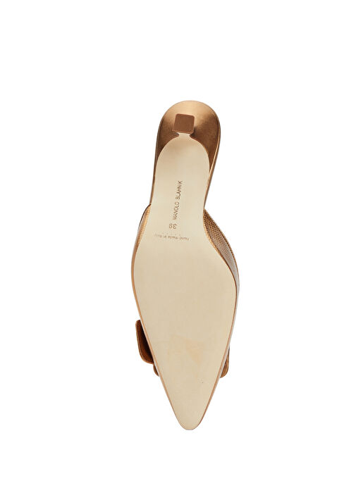 Maysalebi Bronz Kadın Deri Terlik - Görsel 6