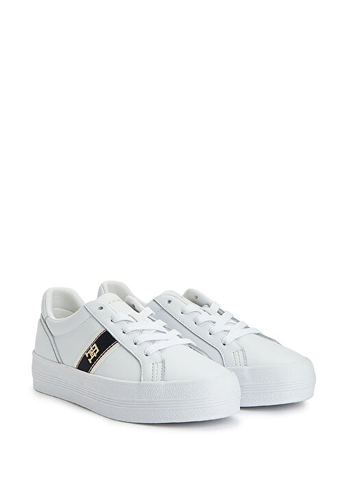 Vulcanic Webbing Beyaz Kadın Deri Sneaker - Görsel 3