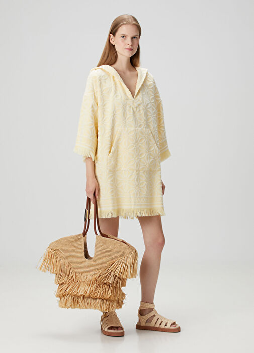 PALMS　まとめ売り Zimmermann Naturel Kadın Püskül Detaylı Kadın Rafya Plaj Çantası