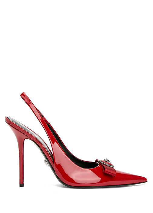 Gianni Ribbon Kırmızı Deri Topuklu Ayakkabı - Görsel 2