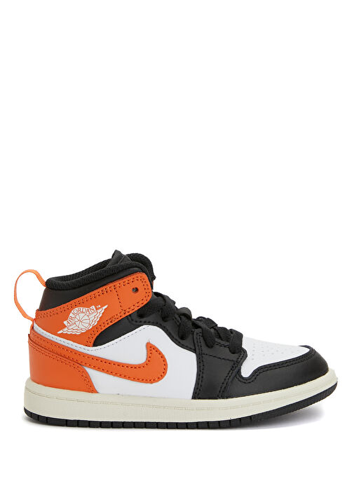 Jordan 1 Turuncu Unisex Çocuk Deri Sneaker - Görsel 2