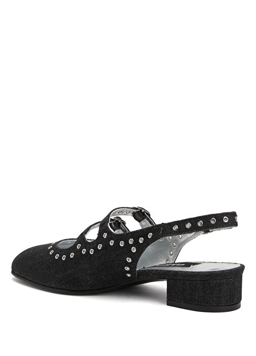 Queen Koyu Gri Denim Babet - Görsel 4