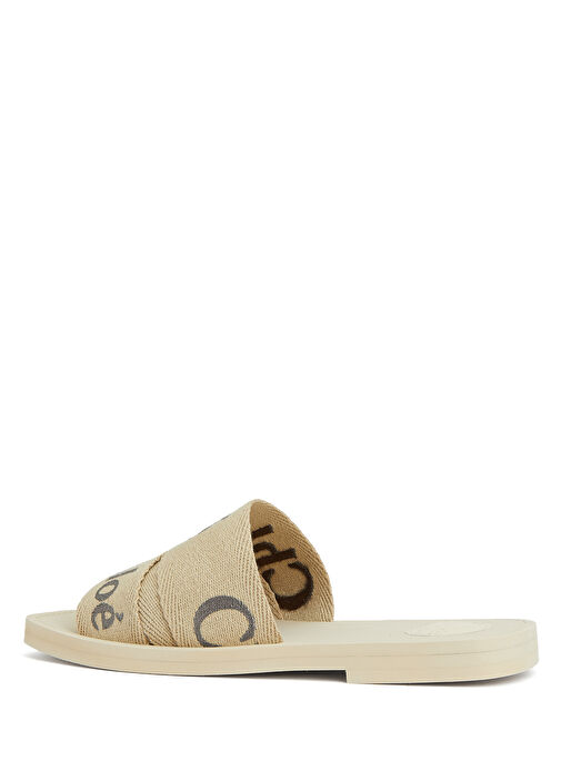 Woody Bej Kadın Keten Terlik - Görsel 4