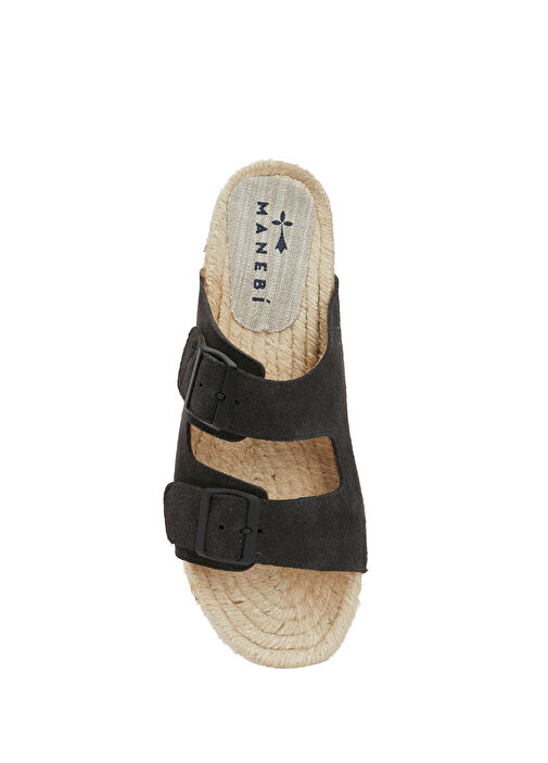 Hamptons Gri Erkek Deri Terlik - Görsel 5