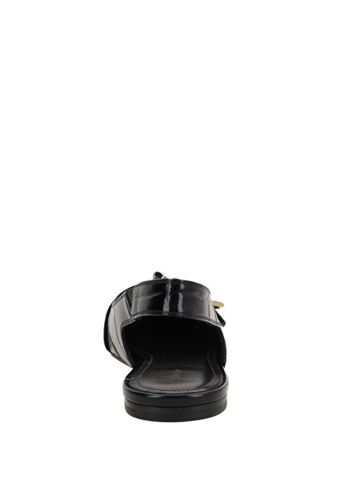 Voyou Siyah Deri Babet - Görsel 4