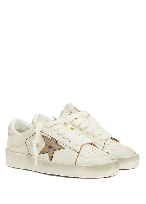 Stardan Beyaz Silver Kadın Deri Sneaker - Görsel 3