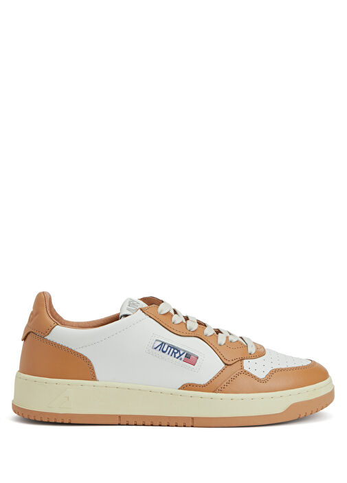 Turuncu Beyaz Erkek Deri Sneaker - Görsel 2