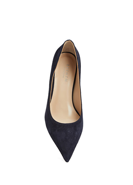 Lacivert Süet Topuklu Ayakkabı - Görsel 5