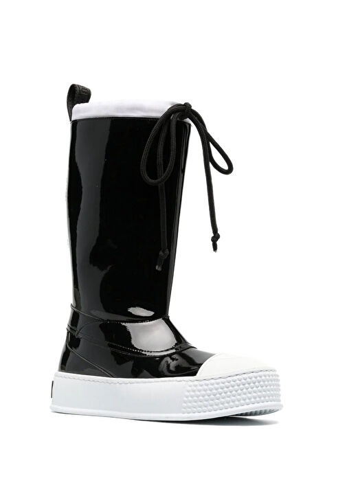 Siyah Logolu Kadın Yağmur Çizmesi - Görsel 3