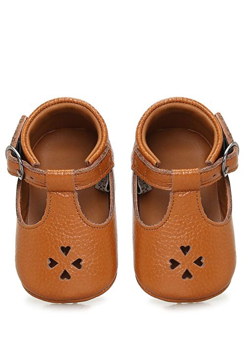 Violet Taba El Yapımı Unisex Bebek Deri Ayakkabı - Görsel 6