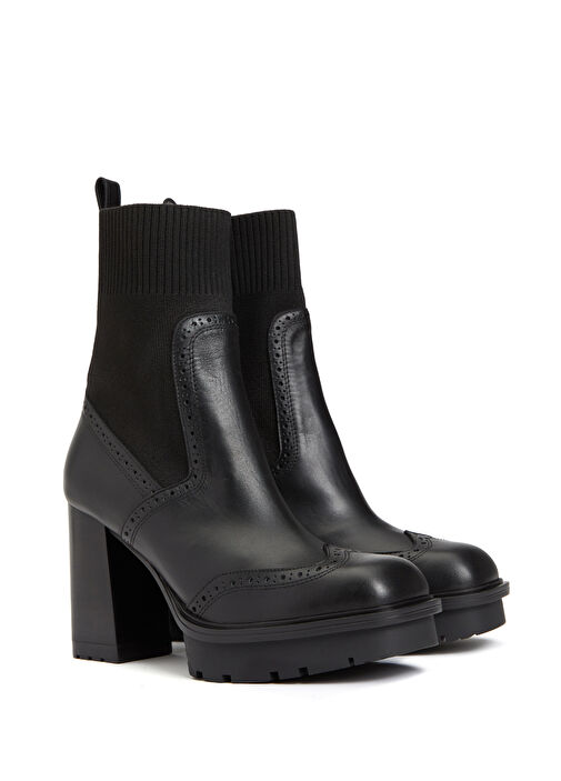 Siyah Kadın Deri Bot - Görsel 3