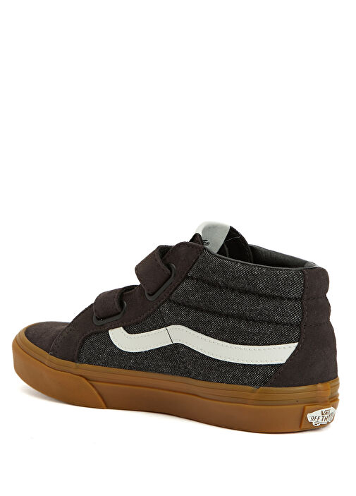 SK8-Mid Reissue Siyah Unisex Çocuk Deri Sneaker - Görsel 4