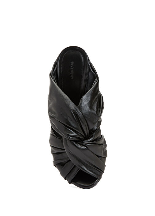 Siyah Kadın Deri Terlik - Görsel 5