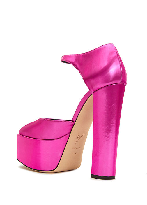 Bebe Fuşya Deri Topuklu Ayakkabı - Görsel 4
