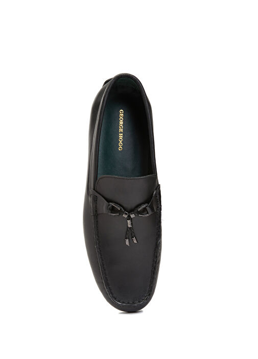 Siyah Erkek Deri Loafer - Görsel 5