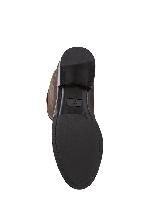 Koyu Kahverengi Kadın Deri Çizme - Görsel 6