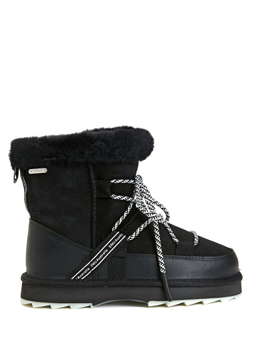 Blurred Siyah Kadın Deri Bot - Görsel 2