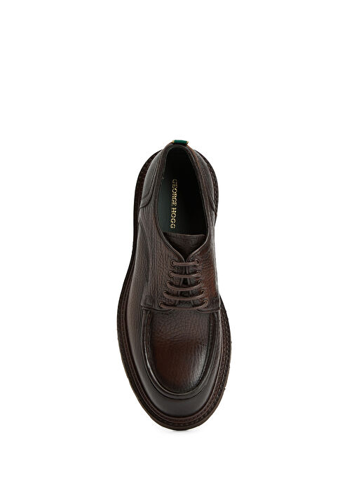 Kahverengi Floter Baskılı Erkek Deri Ayakkabı - Görsel 5