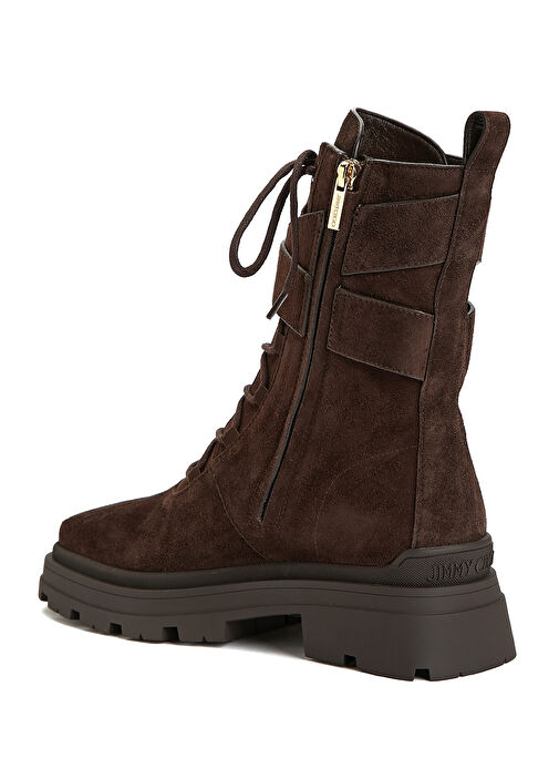 Noemi Koyu Kahverengi Kadın Süet Bot - Görsel 4