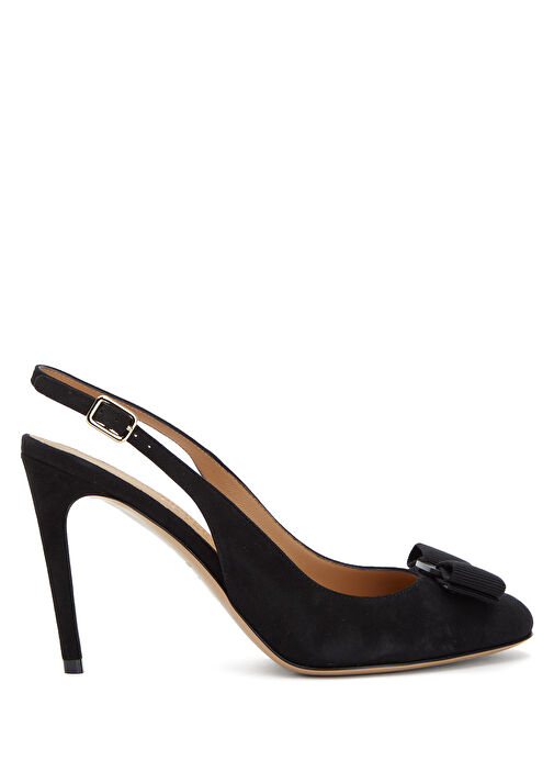 Vibily Siyah Süet Topuklu Ayakkabı - Görsel 2