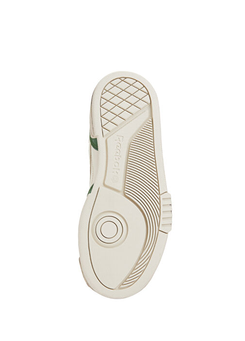 Beyaz Yeşil Logolu Kadın Deri Sneaker - Görsel 6
