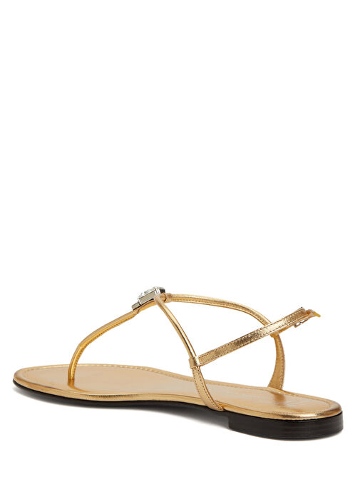 Gold Kadın Deri Sandalet - Görsel 4