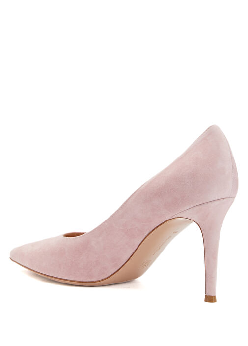 Pembe Süet Stiletto - Görsel 4