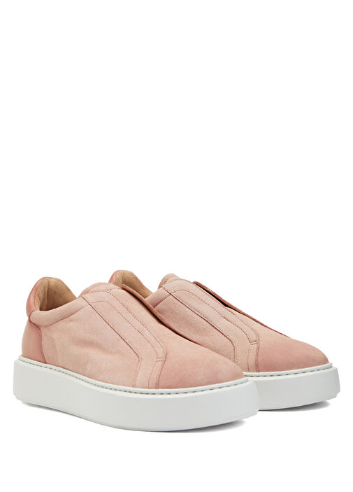 Pembe Kadın Deri Sneaker - Görsel 3