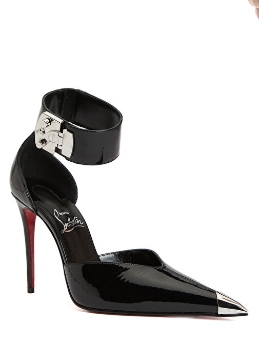 Lock Me Up Siyah Kadın Deri Topuklu Ayakkabı - Görsel 3