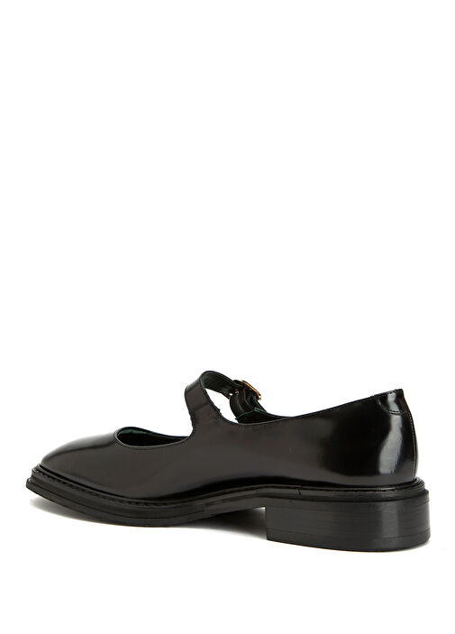 Siyah Kadın Deri Babet - Görsel 4