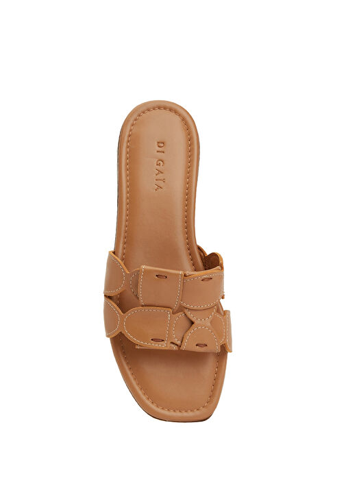 Totem Camel Kadın Deri Terlik - Görsel 5