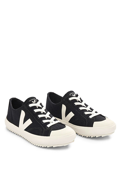 Siyah Logolu Unisex Çocuk Organik Pamuk Sneaker - Görsel 3