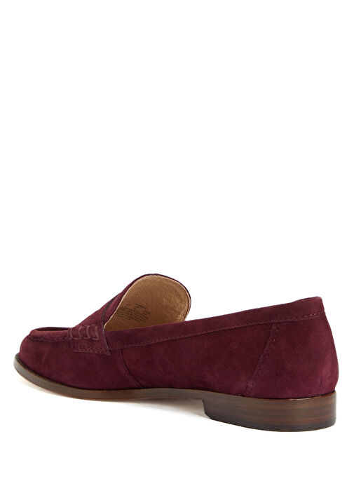 Bordo Kadın Deri Loafer - Görsel 4