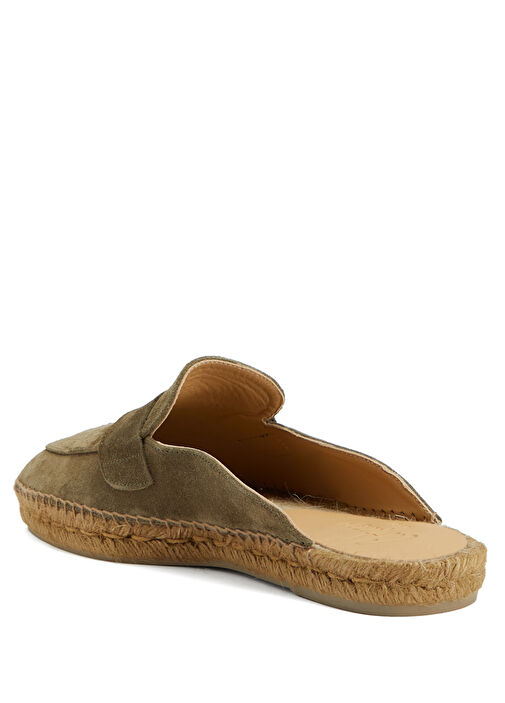 Nando T Haki Erkek Deri Terlik - Görsel 4