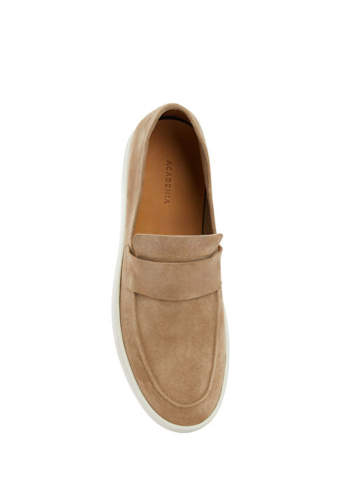 Bej Erkek Deri Spor Loafer - Görsel 5