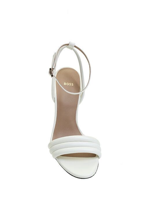 Beyaz Kadın Deri Sandalet - Görsel 6