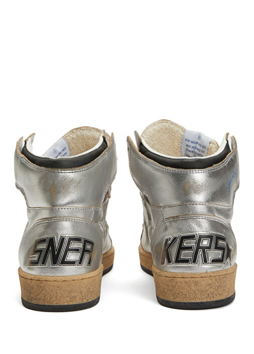 Silver Baskılı Logolu Kadın Deri Sneaker - Görsel 7