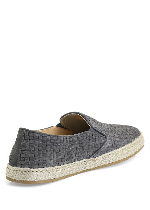 Gri Erkek Deri Espadril - Görsel 4