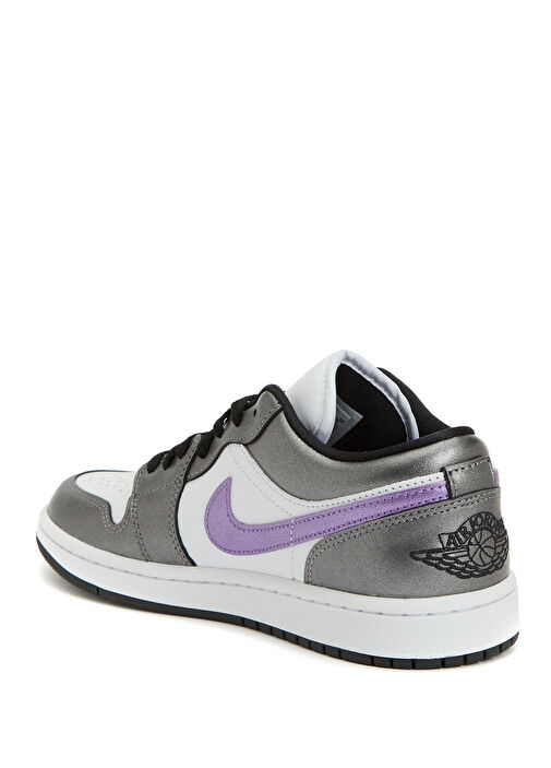 Air Jordan 1 Low Beyaz Kadın Deri Sneaker - Görsel 4