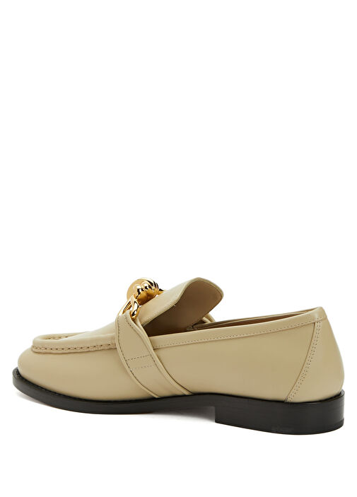 Krem Kadın Deri Loafer - Görsel 4