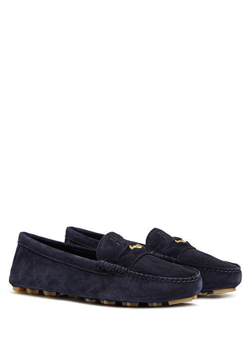 Lacivert Kadın Deri Loafer - Görsel 3