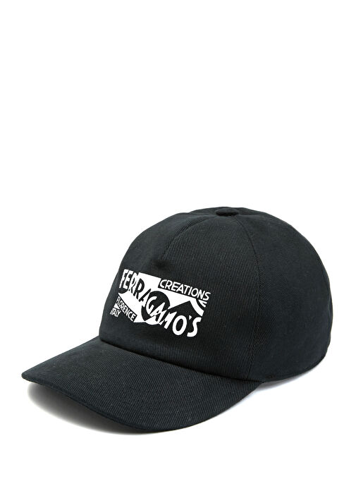 Black Logo Printed Men s Hat