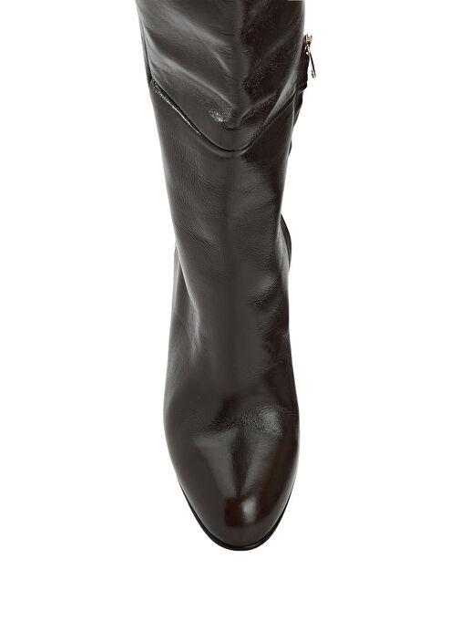 Kahverengi Kadın Deri Çizme - Görsel 5