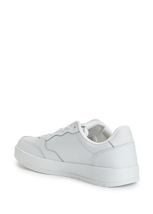 Retro Essential Beyaz Erkek Deri Sneaker - Görsel 4