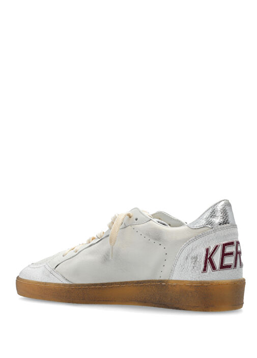 BallStar Beyaz Yeşil Erkek Deri Sneaker - Görsel 4